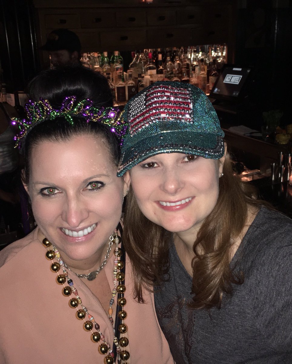 GourleyCarla's tweet photo. Happy Mardi Gras Ya’ll! Love running into people you know in a FUN city! #day1 #ispy #brinkerhead https://t.co/a3wR9x8jkL