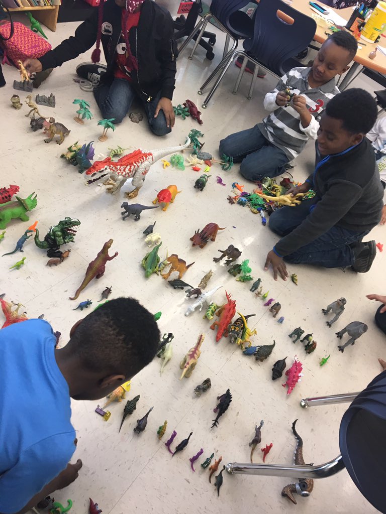 Tabathaajohnson's tweet photo. I love hearing the sweet conversations and my students using dinosaurs to create families https://t.co/bpsF5yFIQ5