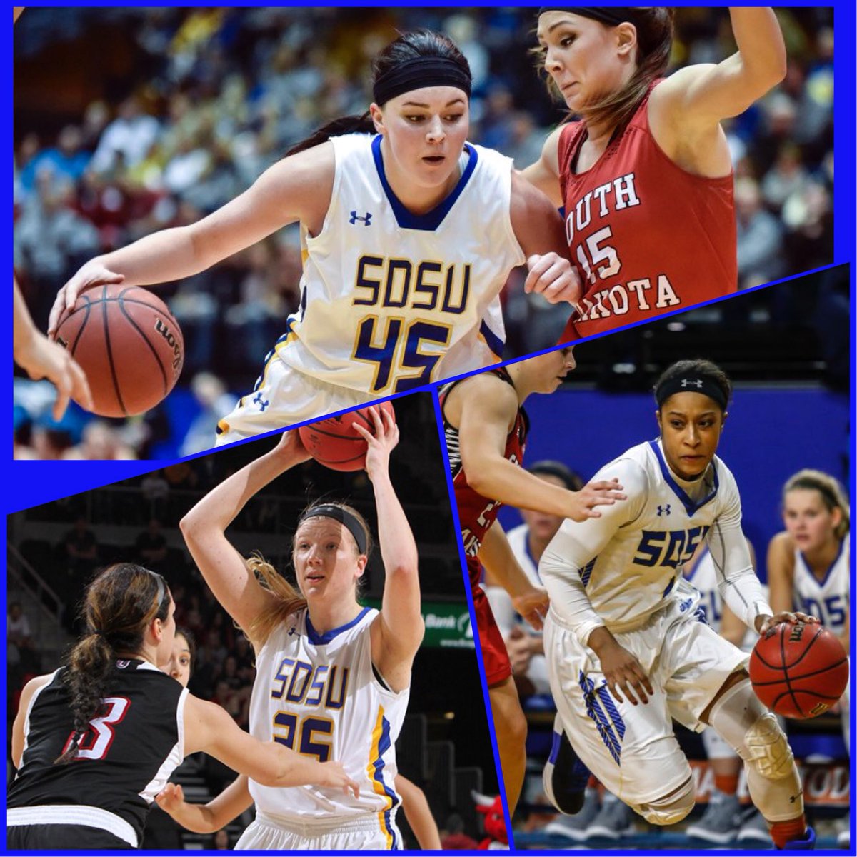 GoJacksWBB's tweet photo. Hey Jacks Fans! Tomorrow is SENIOR DAY! So let’s #FillFrost one last time for these 3 amazing seniors! See you in Frost Arena at 2:00pm! #GoJacks #EarsUp 🐰 https://t.co/9iRsRoLp5n