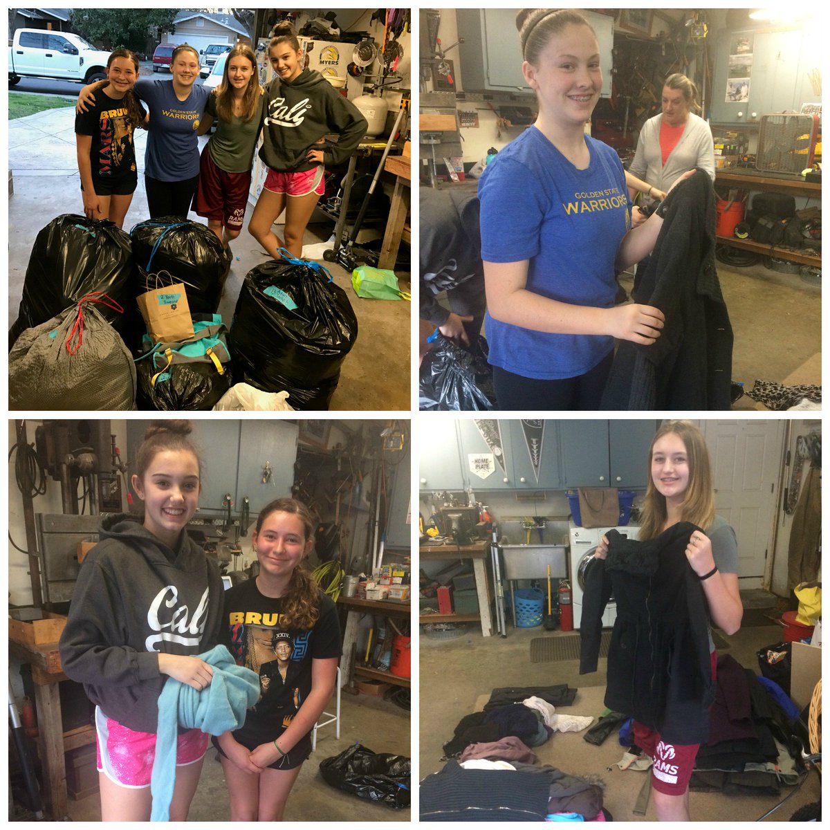 WarmWintersOrg's tweet photo. Cadette Troop 30471 8th graders from Pleasant Hill packed up lots of donations for the homeless in their community today! So great to see them working to #helpthehomeless! https://t.co/QU9NPWGk7k