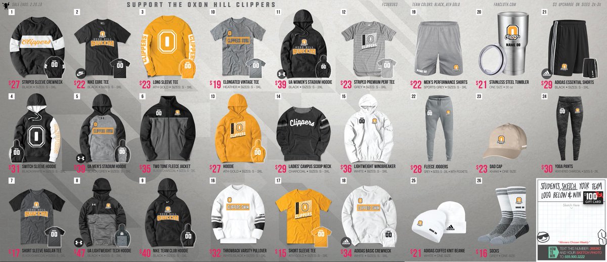 OHHSSwimTeam's tweet photo. Help support the swim team through our Clipper Gear fundraiser! DM this account or contact a member of the swim team for more information and orders. https://t.co/ubuJIEtkMK