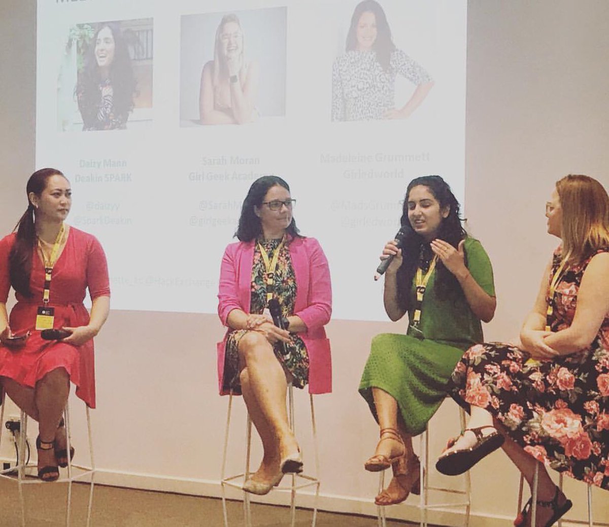 WomenInSTEMM_AU's tweet photo. A shout out to @PauseFest #Pause2018 for the thoughtful approach to #genderequality in your speaker line up & panels. Our co-founder @StartupShelley hosted a panel with 75% women yesterday. #womeninSTEMM - plenty of talent on offer this week in Melbourne #panelpledge ๐๐ป https://t.co/1trnqN93qI