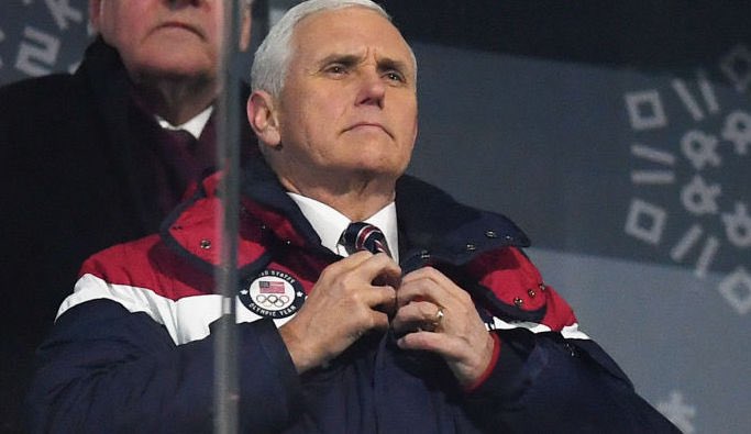 DisavowTrump20's tweet image. How are we ever supposed to achieve peace with North Korea if Vice President Pence avoids even talking with the Koreans and won’t applaud for the joint Korean delegation? RETWEET if you think Vice President Pence is a disgrace! #OpeningCeremony