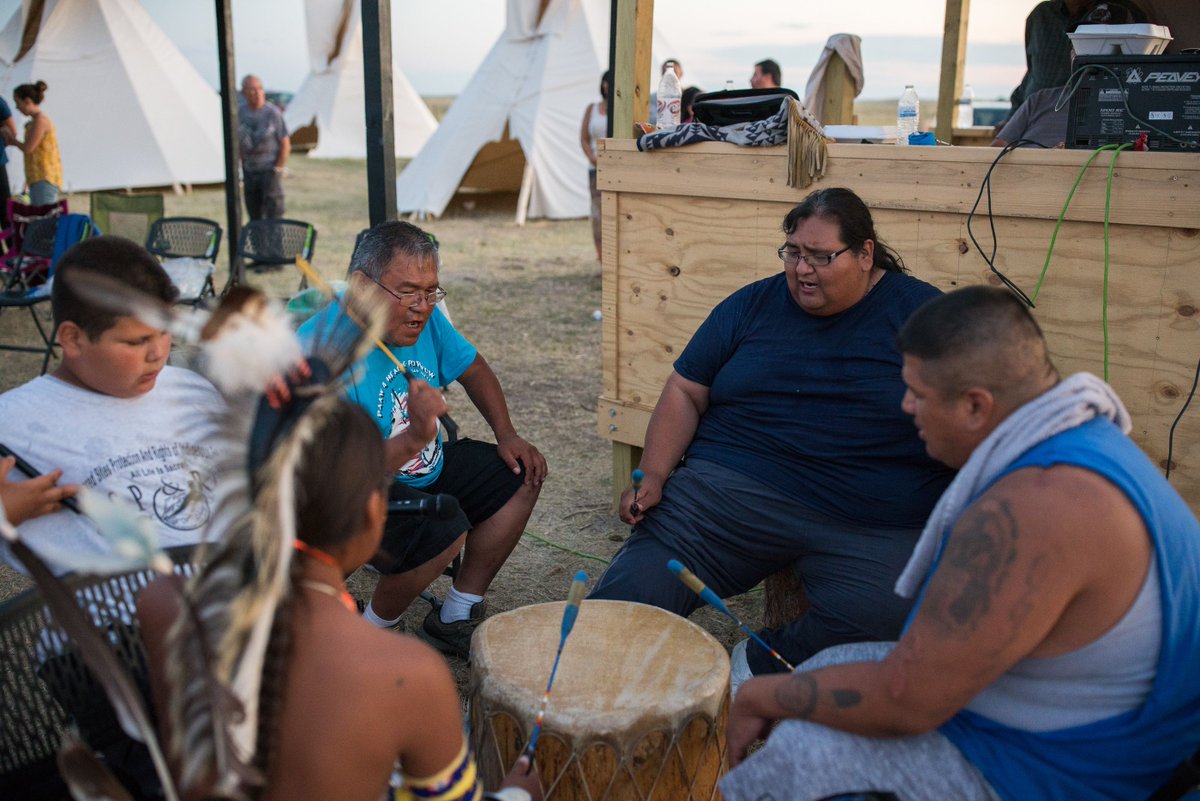 The drum is the heart beat of any Oglala Lakota dance. #TrueSiouxHope