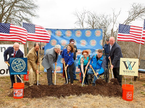 Thanks to all who joined today’s groundbreaking celebration! #empowerheroes #helpingahero #WestinHomes #MorningStar #SpeciallyAdaptedHouses #NominateAWoundedHero