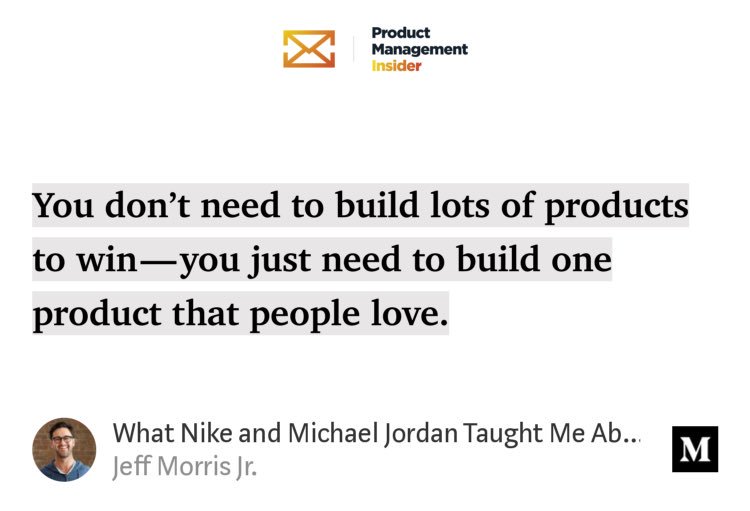davidicdoc's tweet photo. “What Nike and Michael Jordan Taught Me About Building Products” https://t.co/rsvTRy4F1O https://t.co/2xuoL2PVMj