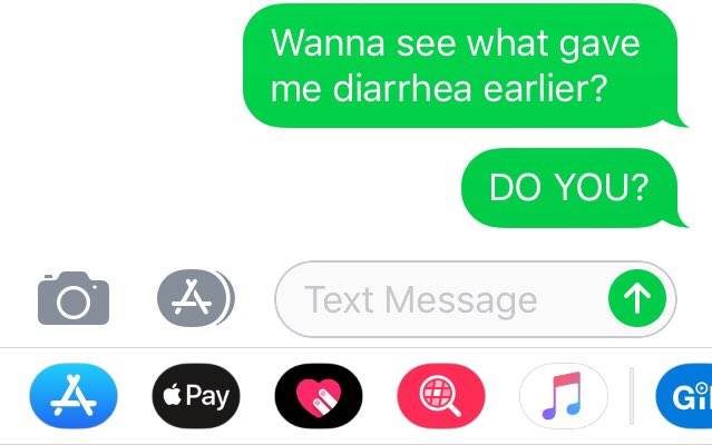 melissajune's tweet photo. Still no response from my brother @BigTex182. #BrotherlyLove #diarrhea https://t.co/1cU0y9Cujz