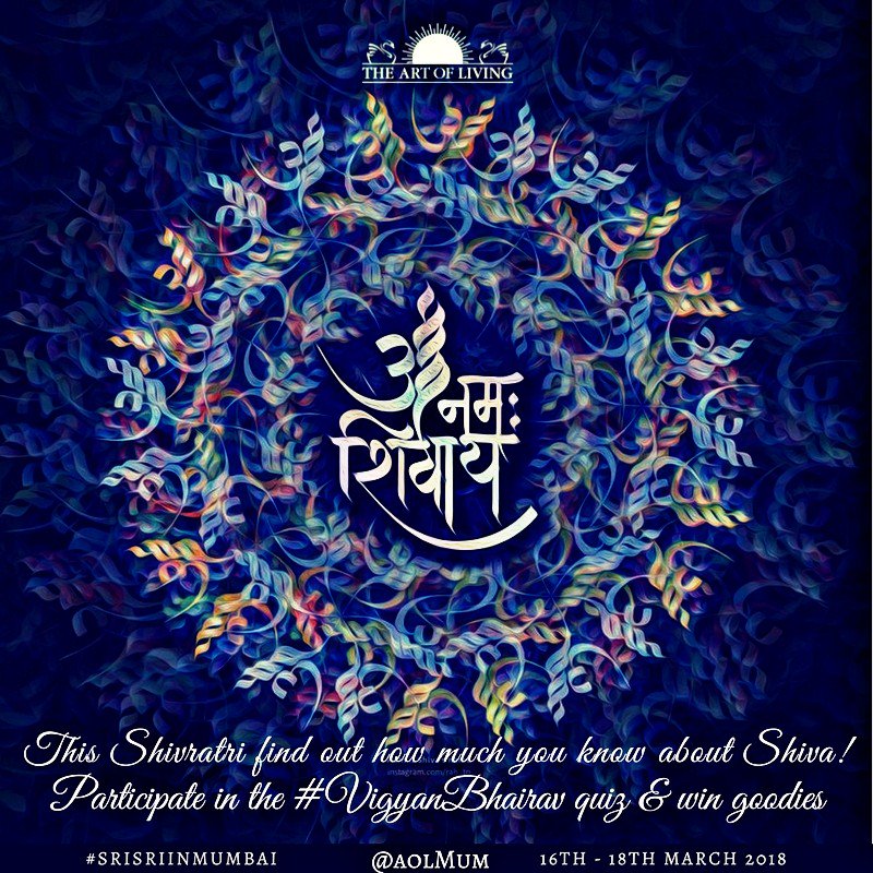 This #Mahashivratri find out how much do you know about The Bhairav. Winners, prizes and goodies await. Watch out this space for more info.
#VigyanBhairav #SriSriInMumbai #UnveilingInfinity
