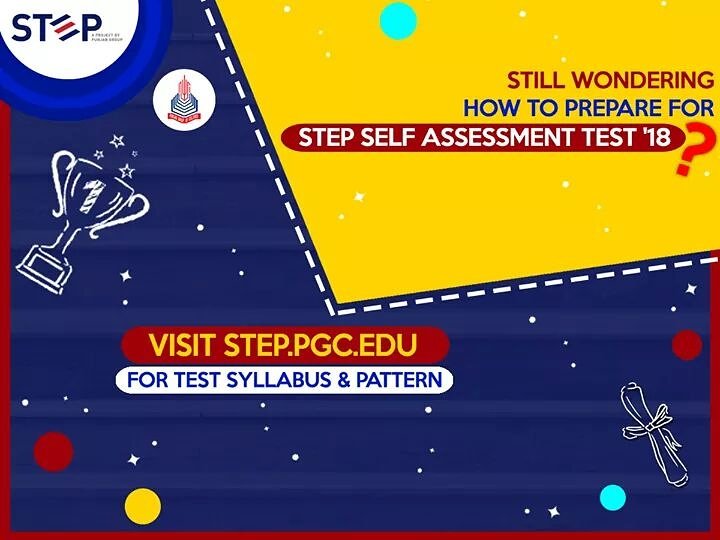 PGCWorld's tweet photo. For syllabus, test pattern, marks & campus addresses/contact info, please visit: https://t.co/ExQwRFXcSd
Please visit your nearest Punjab College for FREE registrations or call our helpline for more details: 0800-78608
#JoinSTEP #STEPSelfAssessmentTest18 #TowardsABrighterFuture https://t.co/Nm2UjlZThj
