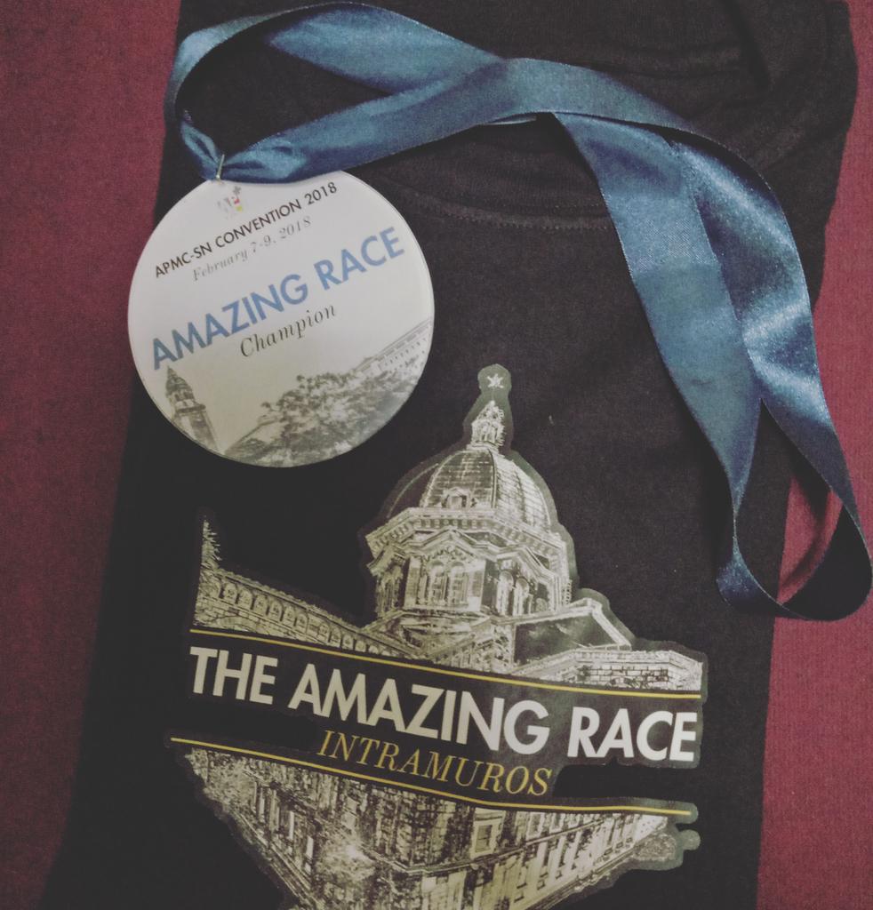 anttoknee's tweet photo. THE AMAZING RACE CHAMPIONS TEAM 2
#APMCSN #NatCon2018
#MSU#PLM#ADMU#DMSF https://t.co/UCNJmI9ti6