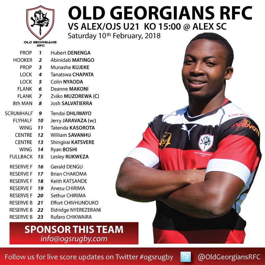 Match Day 23 OGS U21 🆚 Alex/OJS U21 KO 15:00 @ Alex Sports Club #ogsrugby