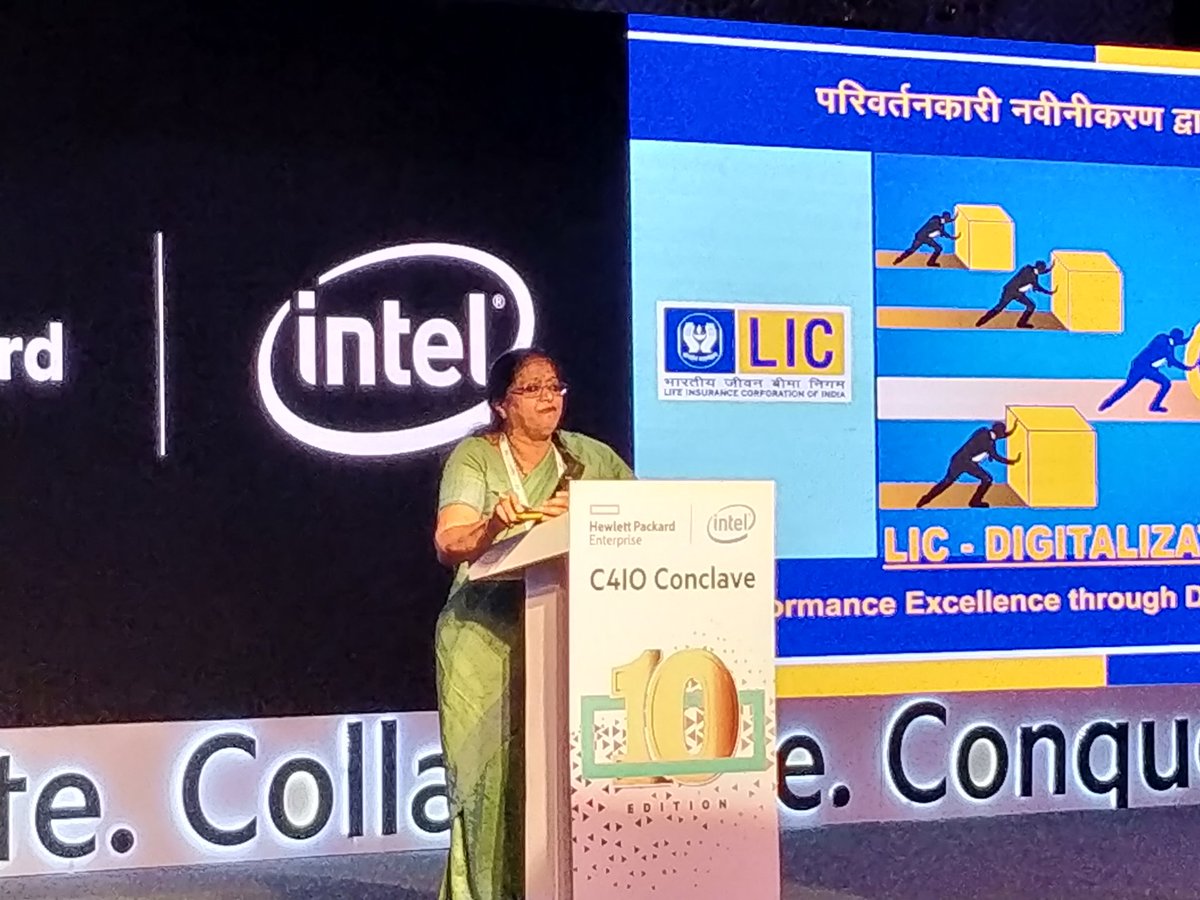 NivedanPrakash's tweet photo. Sarita Garg, LIC talking about the organization's road to digitization at #HPEC4IO, @HPE_IN @ExpComputer @srikrp @srihari_g @vijitbanthia @rohitbhat07 @rajeshdhar2111 @MohitRathod_Web https://t.co/uDwtjPyR27