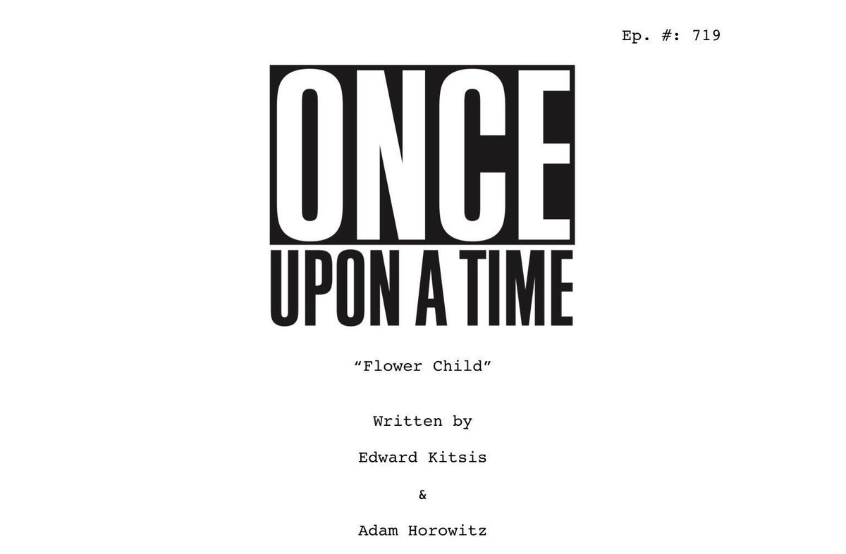 LParrillaNews_'s tweet photo. #OnceUponATime - The title of Episode 7x19 is 'Flower Child'. https://t.co/qG2RTw0rXi