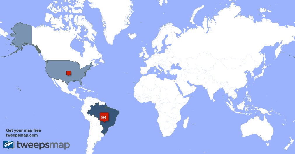 Tenho 1 novos seguidores, a partir de Brasil na semana passada tweepsmap.com/!yNexuuz
