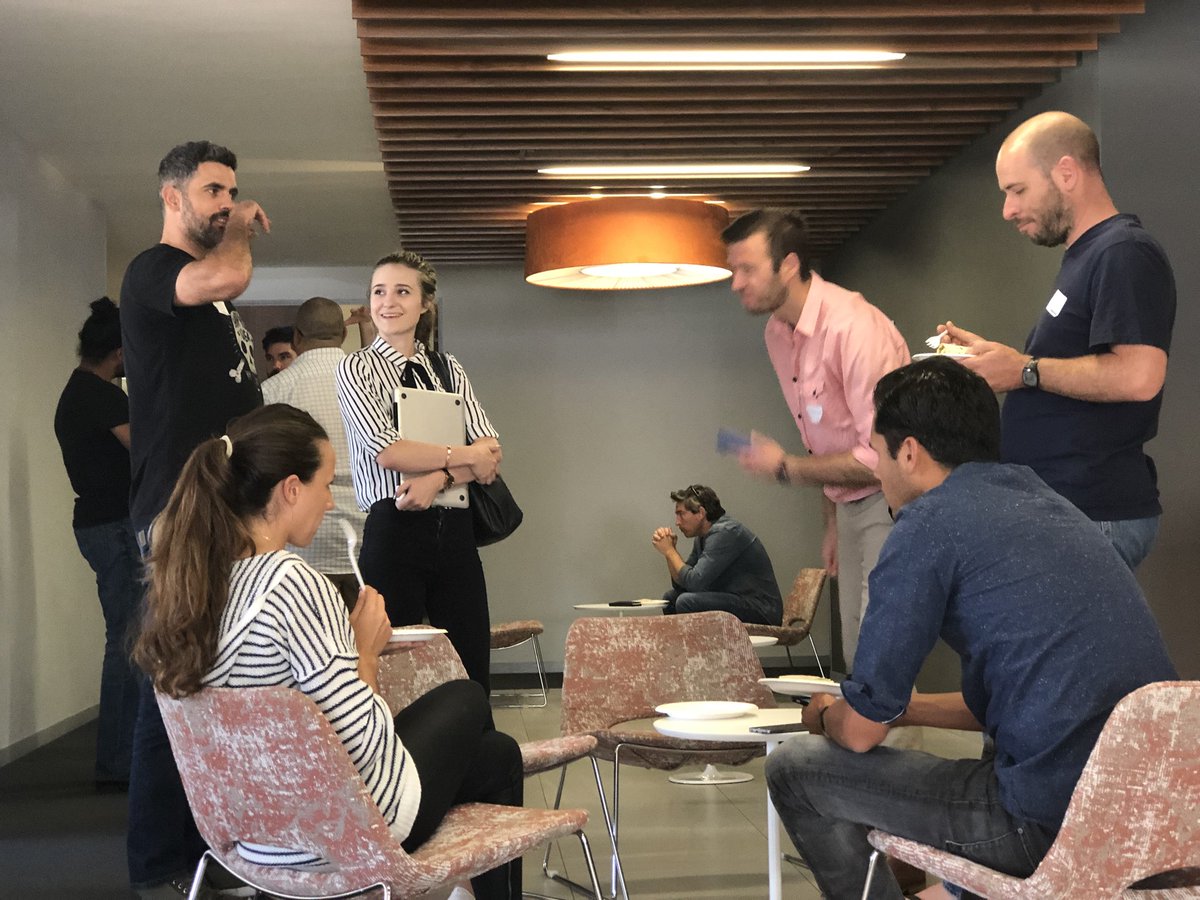 SBCAfriTech's tweet photo. Getting the innovators ready for pitch time for #DefeatDayZero #Hack2DayZero. If you want to be part of the solution go to our Facebook page: https://t.co/COE4zVH91Z for the live pitches at 16h30 https://t.co/8NoLAFJuUI