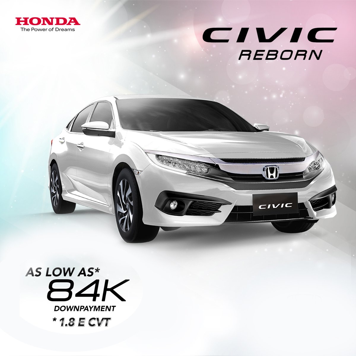 Honda Cars Philippines Make Your Dream A Reality Get The Honda Civic 1 8 E For As Low As 84k Downpayment For Details Visit T Co 21mcgk4ttv T Co Ibpax2lh3v