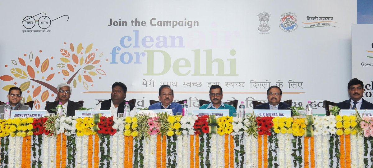 Union Minister @drharshvardhan at the launch of the #CleanAirCampaign, in New Delhi