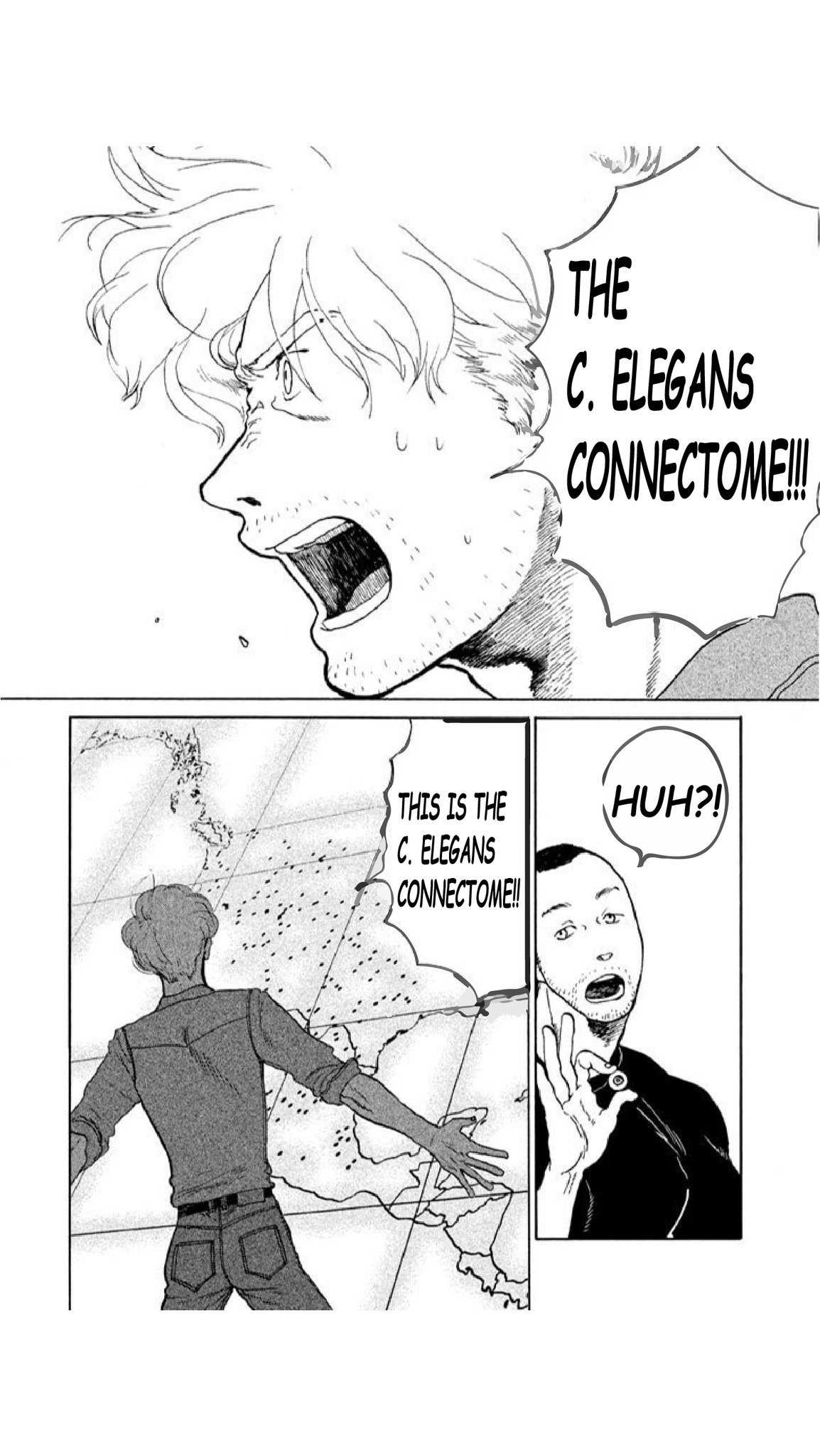 Tosif Ahamed This Is An Actual Scene From A Mainstream Sci Fi Manga Limbo The King By 0m Aitanaka I Love How This Guy Is So Excited About The C Elegans Connectome