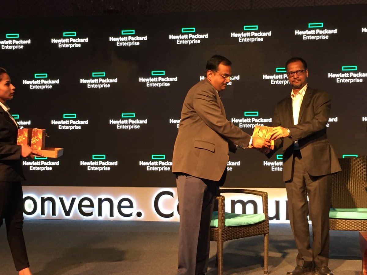 HPE_India's tweet photo. We thank all our panelists Rajendra Kumar Gupta from Bank of Maharashtra, Ajay Kapoor @HDFC_Bank, Goutam Dutta from ICICI Lombard and Sandeep Pendharkar from HPE and moderator Rahul Neelmani at 10th edition of iconic #HPEC4IO conclave #Convene #Communicate #Collaborate #Conquer https://t.co/PVVcLK8eoU