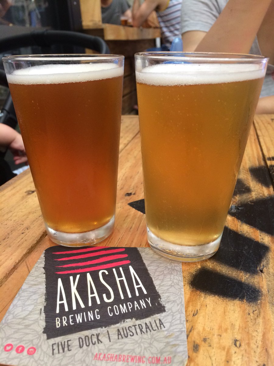At my happy place again <a href="/akashabrew/">Akasha Brewing Co.</a>. Wooly West IIPA. Full bodied, resinous &amp; big, with a bit of alcohol burn. Just the way I like it! BlameJac Raspberry Lager. Fruity &amp; refreshing. A great summer beer. 🍻

#independentbeer #drinkfresh #drinklocal #awakenthesoul