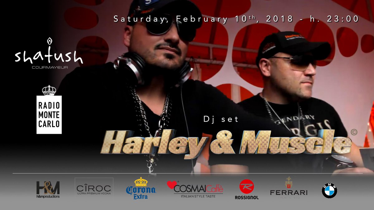 HarleyMuscle's tweet photo. See U 2nite @Shatushcourma in Courmayeur (AO) for our DJ set... Stay foolish, Stay hungry, Stay Harley&amp;Muscle!... Deep! @RadioMonteCarl1 https://t.co/tRuQh9PCx9