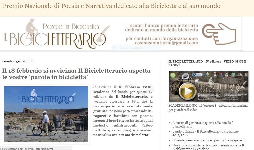 Il Bicicletterario 8 Giorni Ancora Una Settimana E Poco Piu Per Inviare Le Vostre Parole In Bicicletta A Bicicletterario Gmail Com Ammessi Racconti Miniracconti Poesie Aforismi Inediti A Tema Bici T Co 6ocihcfgqb T