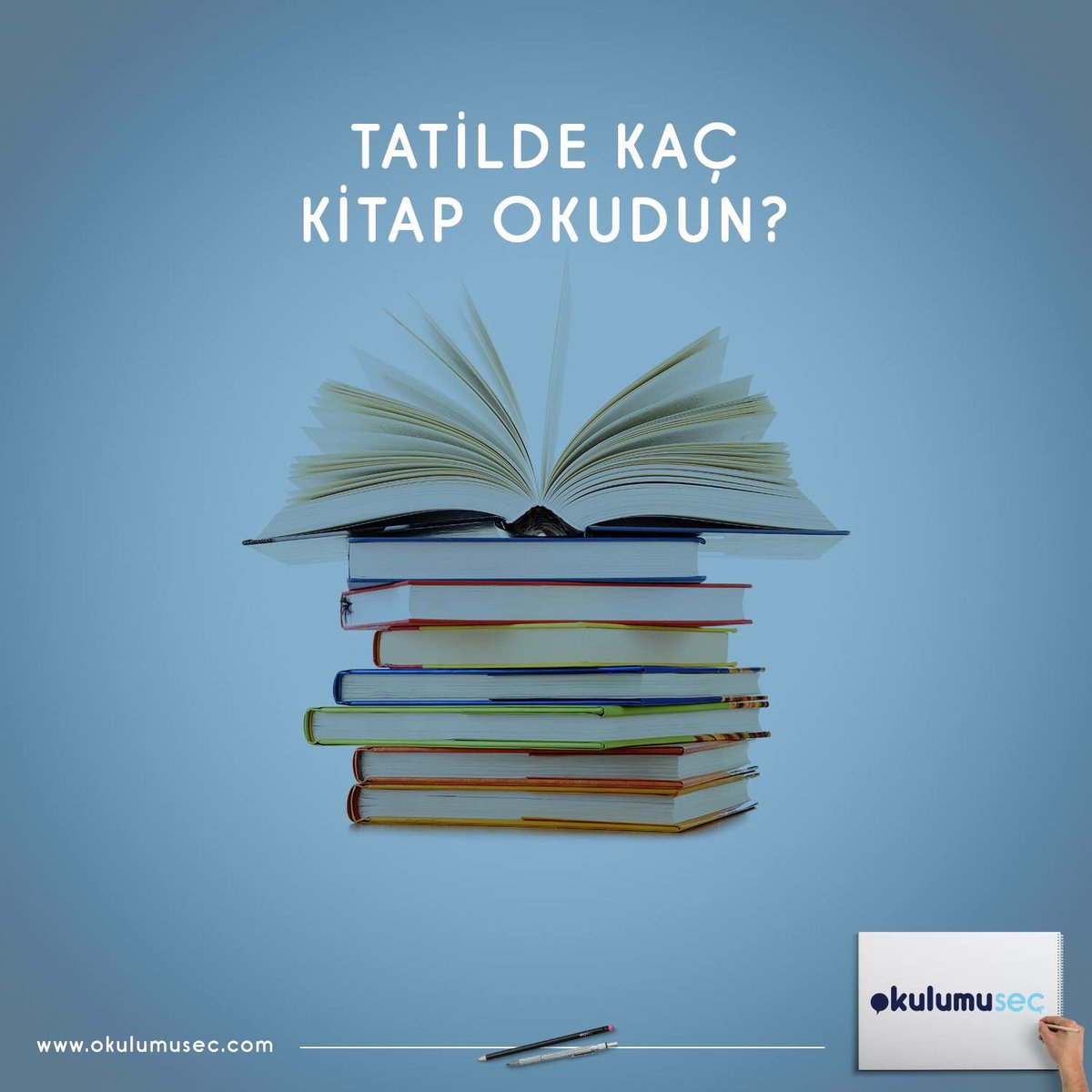 Yarıyıl tatilinde kaç kitap okudun? Yorumlarda buluşalım. 😉📚

#sömestir #kitap #okul #okulumuseç #tatil #cumartesi #öğrenci #okulrehberi