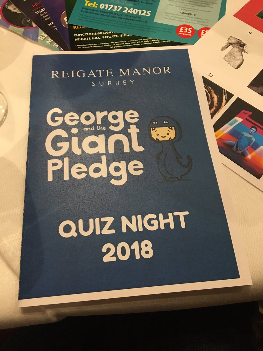 yourfinanceteam's tweet photo. Great quiz night last night supporting George @GiantPledge. Thanks to @ReigateManor for hosting #reigate #redhill #giantpledge https://t.co/5tmOaru2F1
