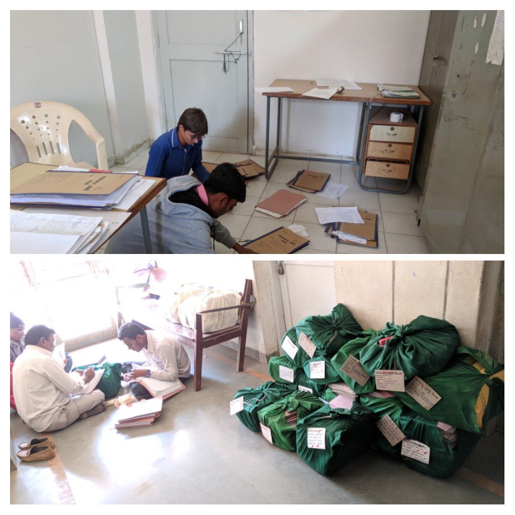 Record classification work ongoing in Mamlatdar office morbi