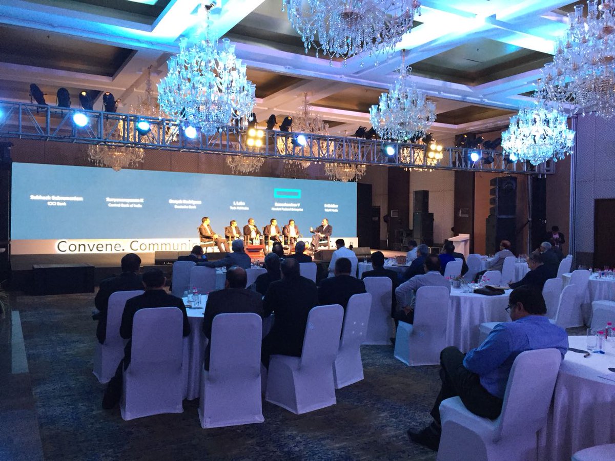 HPE_India's tweet photo. Advent of cloud and SaS technologies in enterprises has impacted the role of IT security leaders, thats the consensus of the Decoding security and mitigating risks panel #HPEC4IO https://t.co/luqDa0GG1Y
