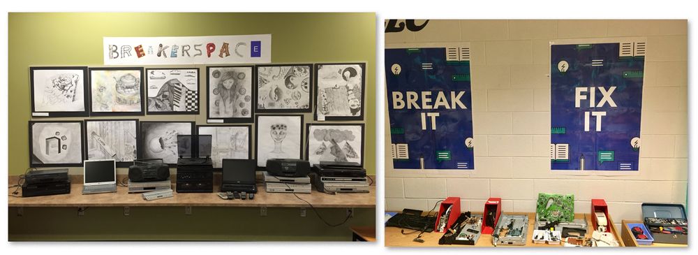 shannonmmiller's tweet photo. Trend alert from librarians....Breakerspaces, fun new Library Hacks! I love this article from @sljournal https://t.co/Z90ThGFFk4 #futurereadylibs #tlchat #iowatl #makerspace https://t.co/NIGyQmfoGy