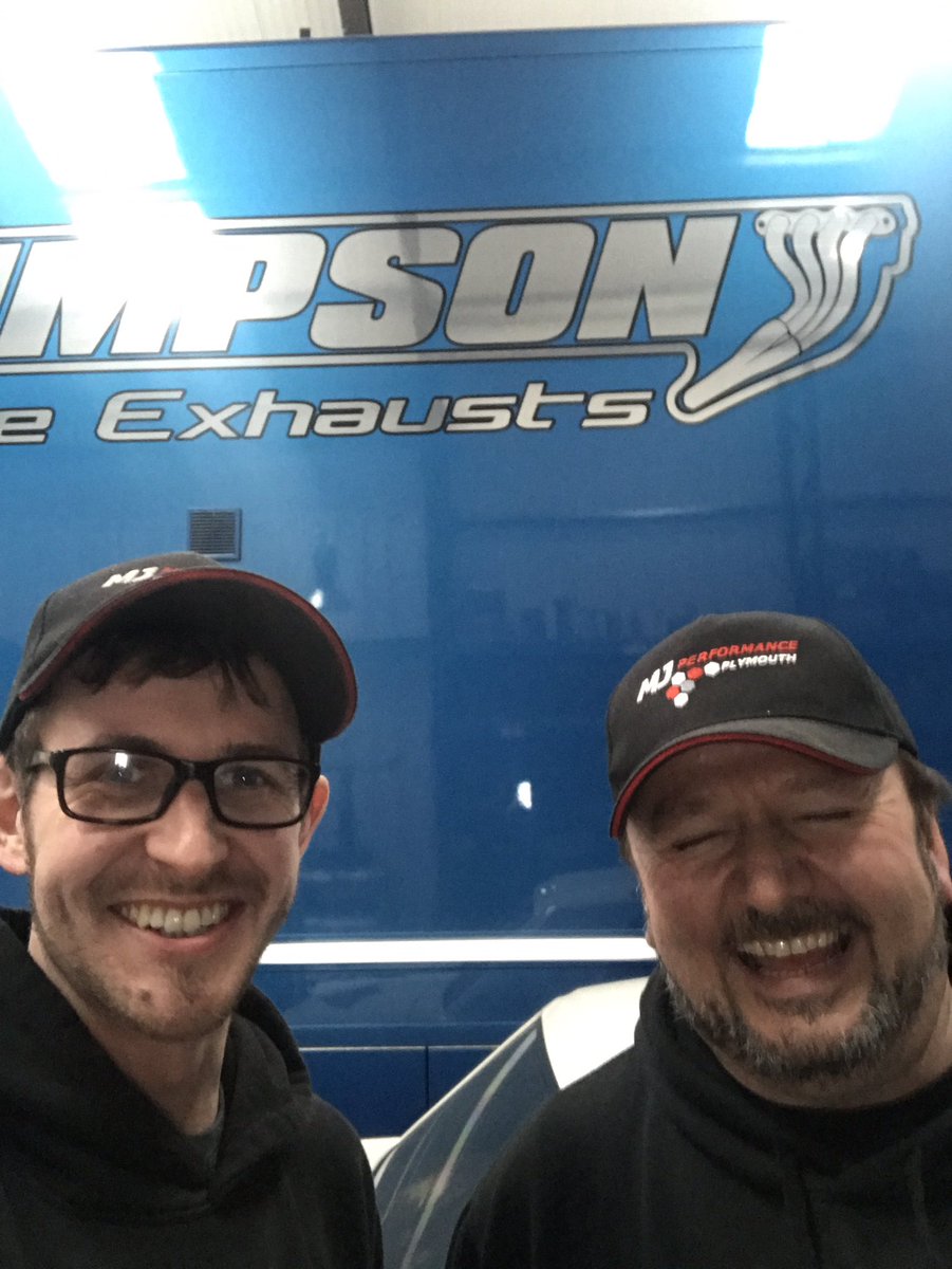 At <a href="/SimpsonExhausts/">Simpson Race Exhaust</a> with this reprobate, he's laughing at a pun I made about <a href="/Mattsimpson303/">Simpson Racing</a> on board helmet warmer....
