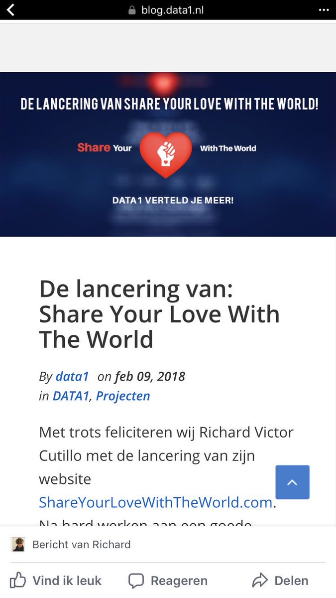 We zijn online! Doe nu mee aan de Share your love with the world challenge op shareyourlovewiththeoworld.com ❤️ onze eerste share goal is 1k shares! ❤️🌎🔥