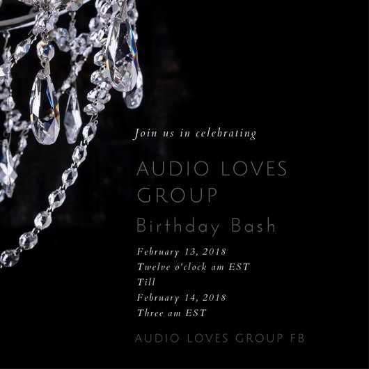 Audio_Loves's tweet photo. #AudioLoves Group
#BirthdayBash
February 13th!
So please save the date!
More to come later today.
https://t.co/cCqXvJDDDL …
#AudioLoves, #AudioLovesfb #AudioLovesGroup https://t.co/NazuGoHBP0