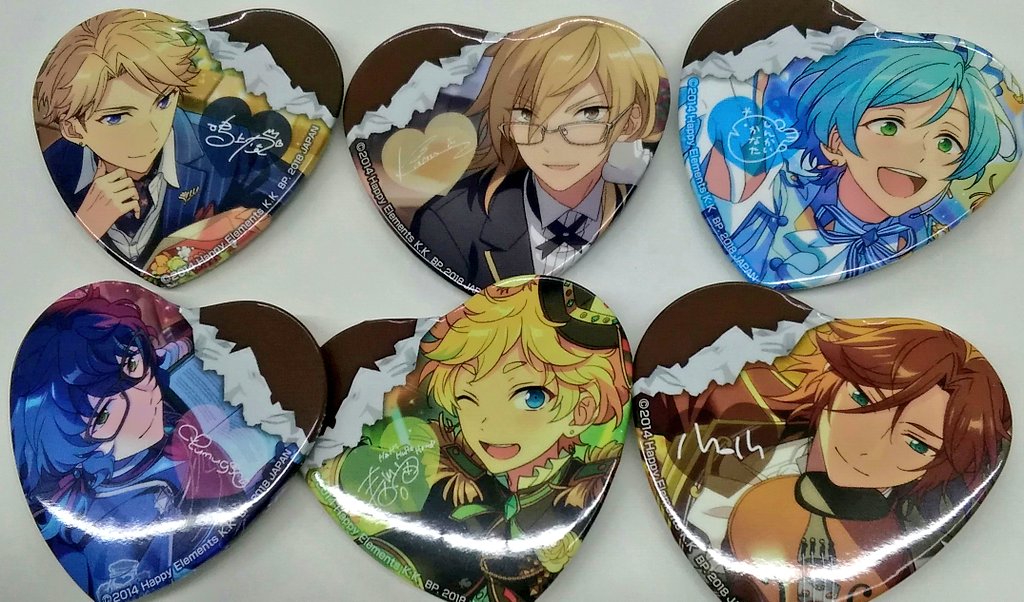 名古屋フロンティア館2階 ライブグッズ على تويتر あんスタから一番カフェのハート型缶バッジが入荷しました B 皆様バレンタインに向けての準備は出来てますか ｕ W Kbooks あんさんぶるスターズ 一番カフェ
