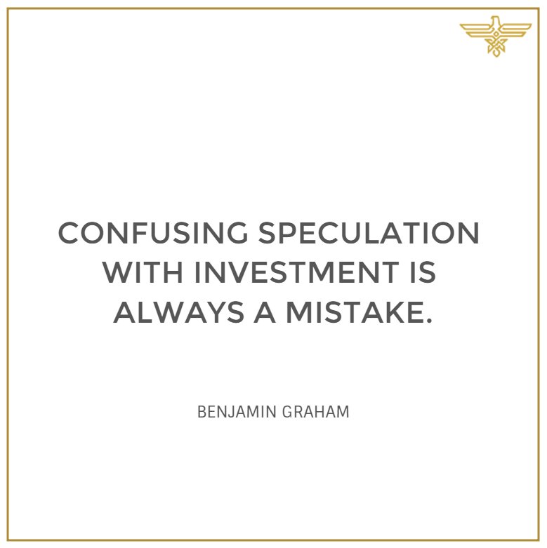 RPMGInvestment's tweet photo. "Confusing speculation with investment is always a mistake." 
- Benjamin Graham.

#InvestmentManagement #Finance #Investment #Quotes https://t.co/vXVvKle3oy