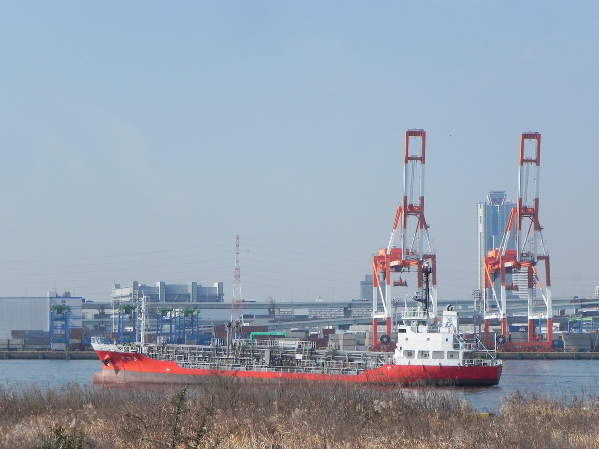 海岸通 大阪港 内航船の日 さつき アスト 株 伯方造船 499トンケミカルタンカー