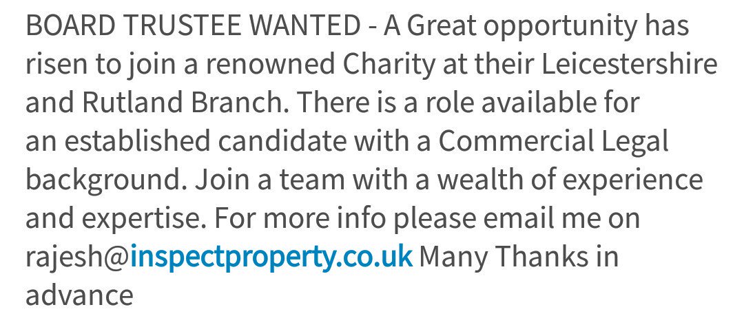 EmmausLeicester's tweet photo. RT @RajSurveyor: #Leicester #Charity #Board #Trustee vacancy for #homelessness  #legal #Commercial at @EmmausLeicester https://t.co/rsH8oDIr9J