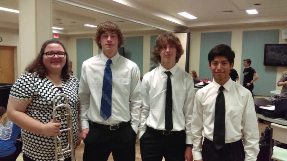 PaulHPewittHS's tweet photo. Congratulations to Megan Samaniego, Bradley Wallace, Presley Giles, and Jose Pureco on going to STATE with their Brass Quartet #PewittBand https://t.co/cYhEAggJ6x