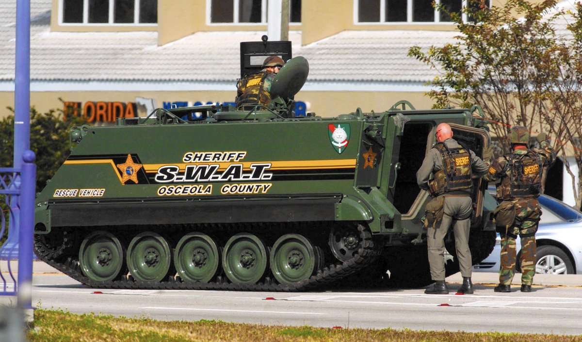 GKenPatton's tweet photo. @billmaher unfortunately, the truth is we are already used to the look of tanks in the streets. we do "have that look in America" it is just called policing, especially when people are protesting police killings. https://t.co/eRSifUGO68