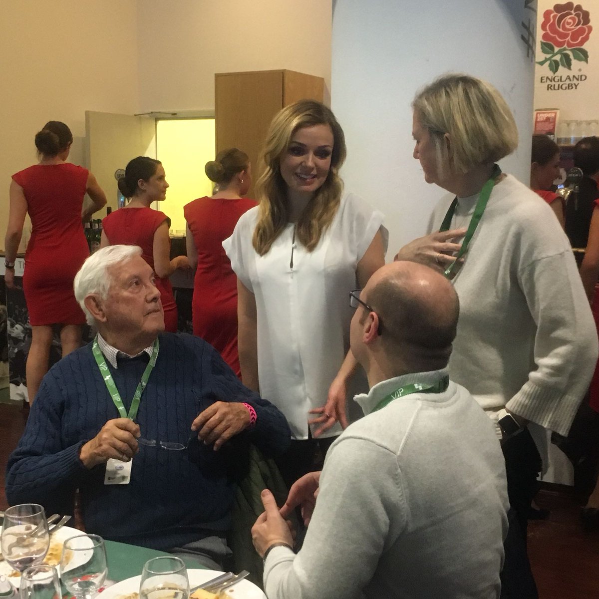 CorpHospitality's tweet photo. Fantastic to have @KathJenkins in #TheGreenRoom with us today for #ENGvWAL
#MyVIPView #NatWest6Nations https://t.co/HmIJ6Icn3x