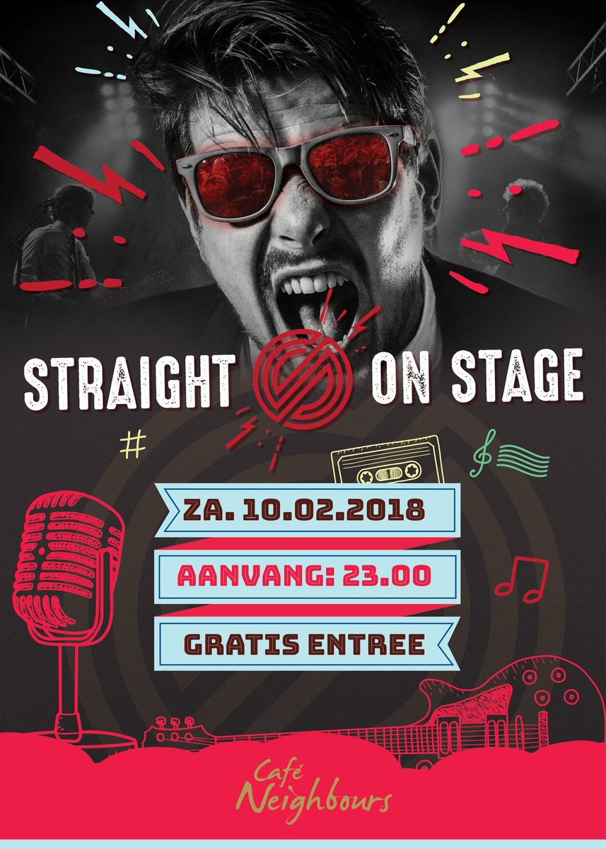 neighbourssneek's tweet photo. ▶️ STRAIGHT ON STAGE | NEIGHBOURS SNEEK 

Tot vanavond! 🎸🍻 https://t.co/KT5QcpOJAx