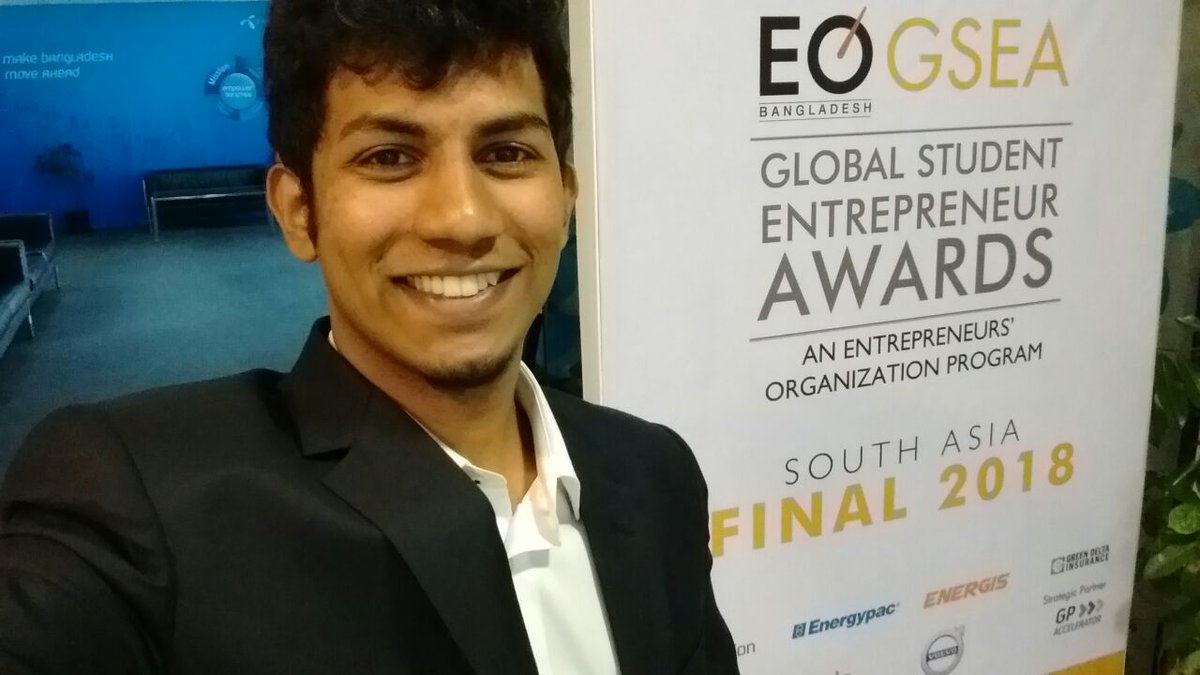 EO_Cares's tweet photo. Yogesh founder of H.O.P.E pens &amp; the winner of #EOGlobalStudentEntrepreneurAward Local Finals #Bangalore at the @EO_GSEA  South Asia Final 2018 held in #Dhaka Bangladesh. He along with Divyansh of AIDAPP are competing with several startups to represent #India @ the Global Finale. https://t.co/JJZWnDLlY0