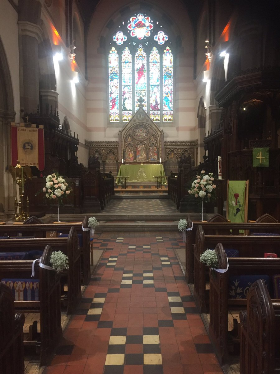 Chbarnetparish's tweet photo. The church is ready! Looking forward to the wedding of Kalliff &amp; Charlotte at St John the Baptist today. We pray for them as they embark on the next part of their journey together. https://t.co/P6i3D1SyC1
