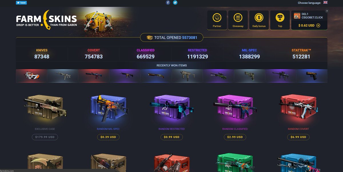 CSGO Farmskins PROMO 1$ CODE tweet media