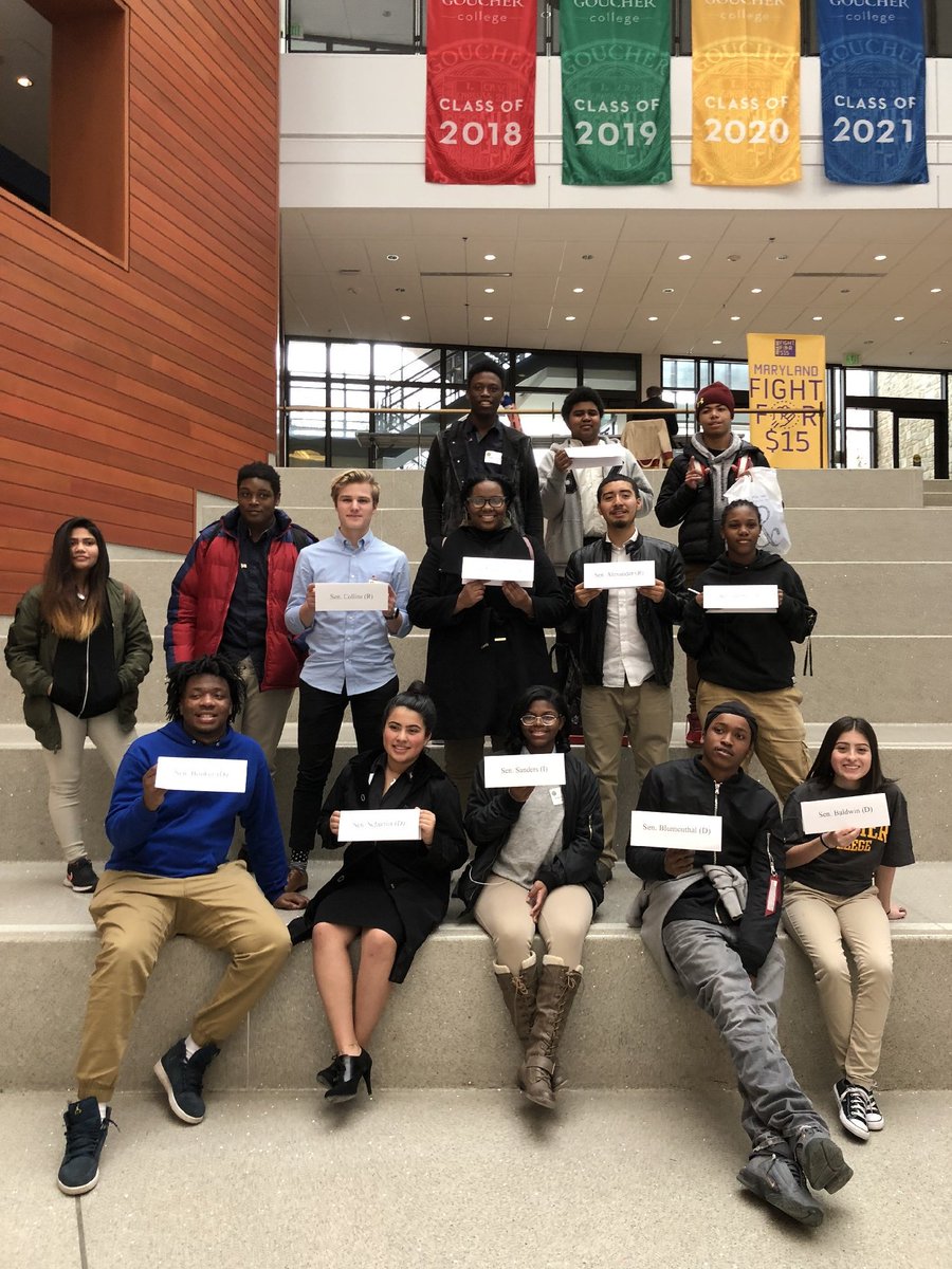 RealDHHS's tweet photo. #Politics #ModelSenate #Activism #BLM #Baltimore @RealDHHS Students @gouchercollege Model Senate https://t.co/WdBSs2FVhj