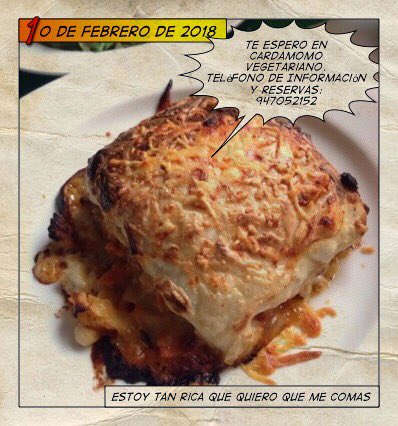 LASAÑA DE VERDURAS. 
Esta receta a cruzado los mares. 
A pocos días de su despedida quiere deciros hasta pronto.