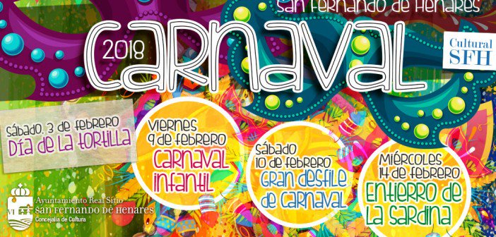 Esta tarde a partir de las 18:00 estaremos tocando en el pasacalles de los Carnavales de San Fernando de Henares. ¡Esperamos veros a todos y a todas por allí con vuestros disfraces!