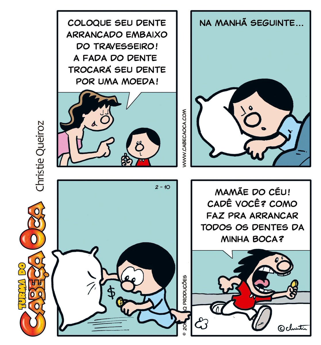 Memes acessíveis - Quadrinho com 6 cenas: Um boneco de cabeça