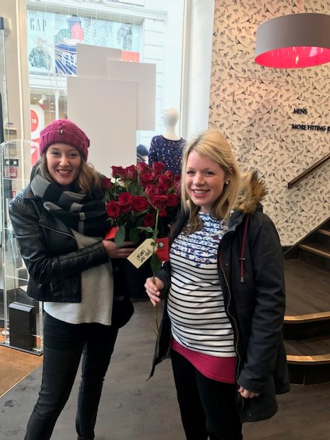 #Valentines#Cheltenham#Spreading the love 
Look at these lovely ladies who visited the Cheltenham store today and brought in each team member a red rose, spreading the love in Cheltenham town, Amazing!!